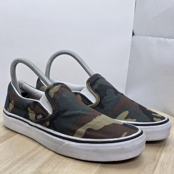 Womens Size 7 - Vans Classic Canvas Slip On Camo Sneakers Shoe Loafers - Picture 5 of 9